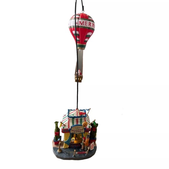 Lemax Carole Towne Balloon Rides Santa Christmas Village Animated Power Cord IOB - Picture 7 of 10